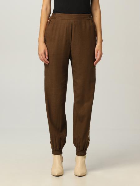 Etro trousers in wool and cotton blend