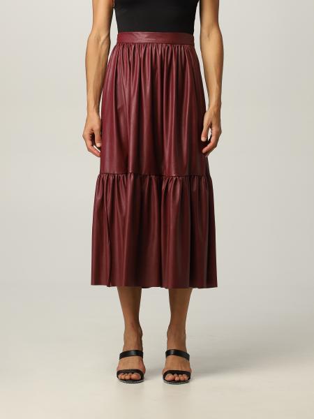 Pinko midi skirt in synthetic leather