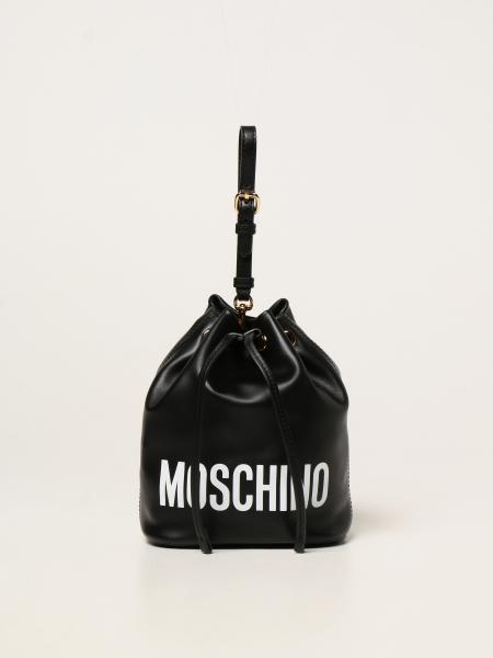 Moschino: Borsa Moschino Couture in pelle con logo