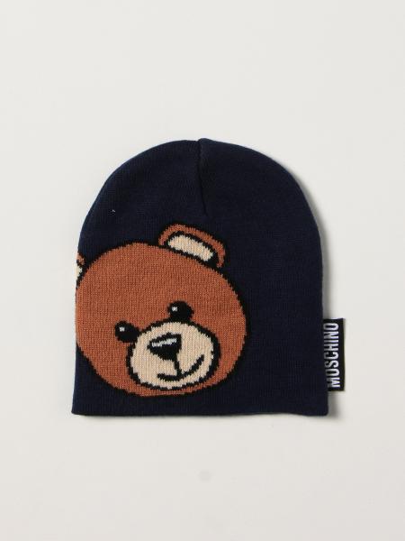 Moschino Kid bobble hat with teddy logo