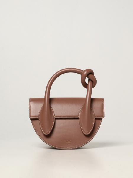 YUZEFI: Dolores leather handbag - Brown | Yuzefi handbag DOLORES