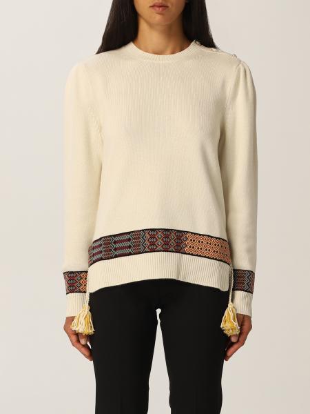 Etro women: Etro sweater in wool and cashmere with inlays