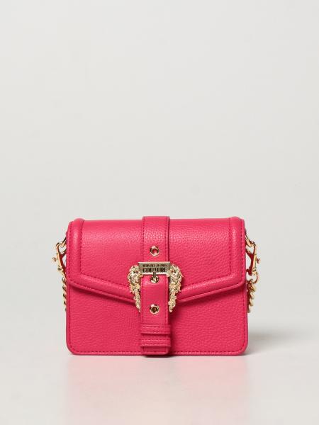 VERSACE JEANS COUTURE: bag in textured synthetic leather - Fuchsia ...