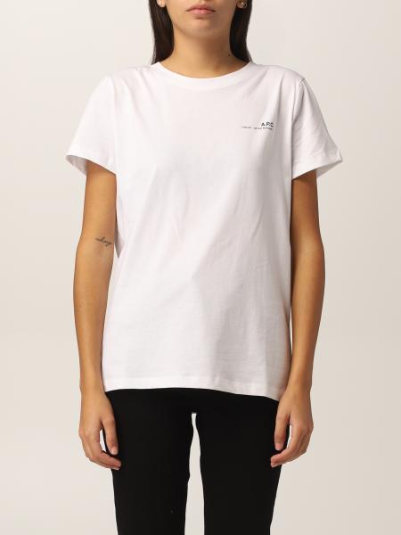 A.P.C.: t-shirt for woman - White | A.p.c. t-shirt COEOPF26012 online ...