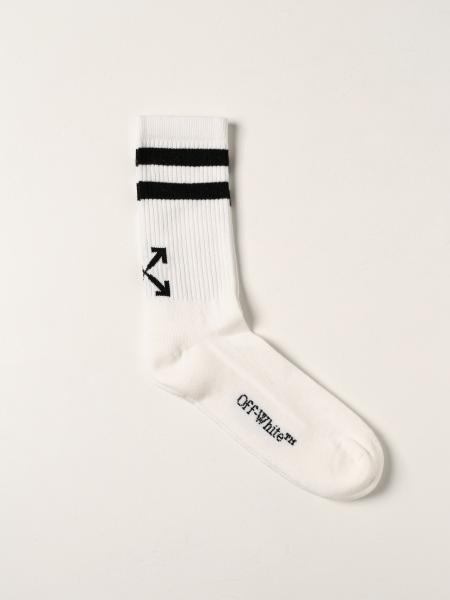 OFF-WHITE: Off White socks in stretch cotton blend - White | Off-White ...