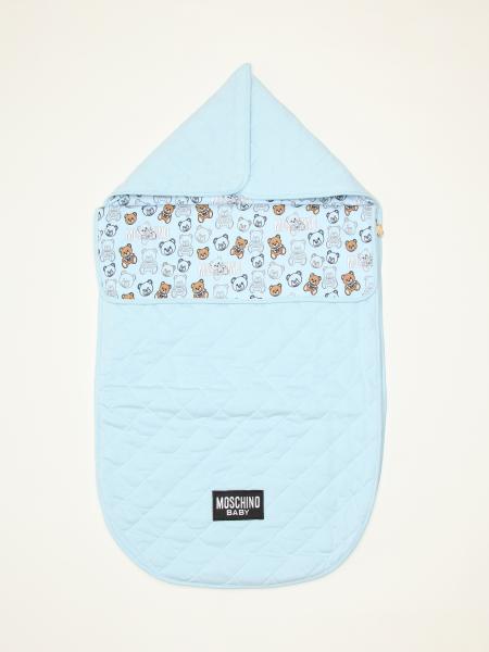 Moschino Baby sleeping bag with all-over teddy