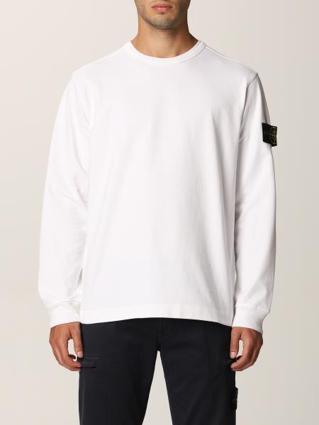 STONE ISLAND: cotton sweatshirt - White | Stone Island sweatshirt 64450 ...