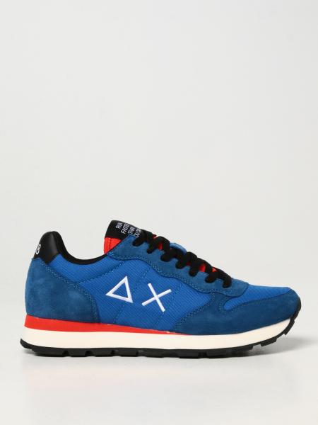 SUN 68: sneakers in suede and nylon - Blue | Sun 68 sneakers Z41101 ...