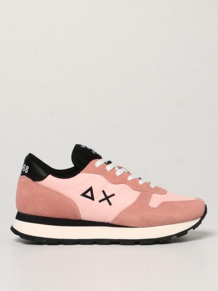 SUN 68: sneakers in suede and canvas - Pink | Sun 68 sneakers Z41201 ...