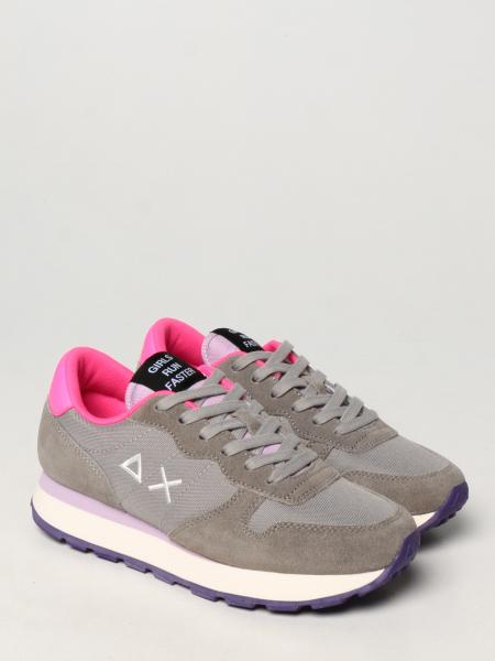 SUN 68: sneakers in suede and canvas - Grey | Sun 68 sneakers Z41201 ...