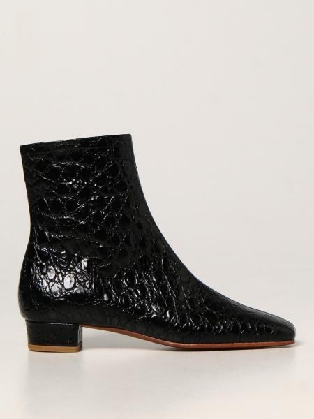 By Far ankle boot in crocodile print leather