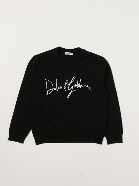 Dolce & Gabbana kids: Dolce & Gabbana wool sweater with logo