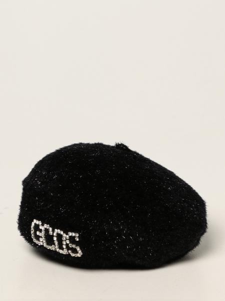 GCDS Cappello A Basco Con Logo Gioiello Nero Cappello Gcds 