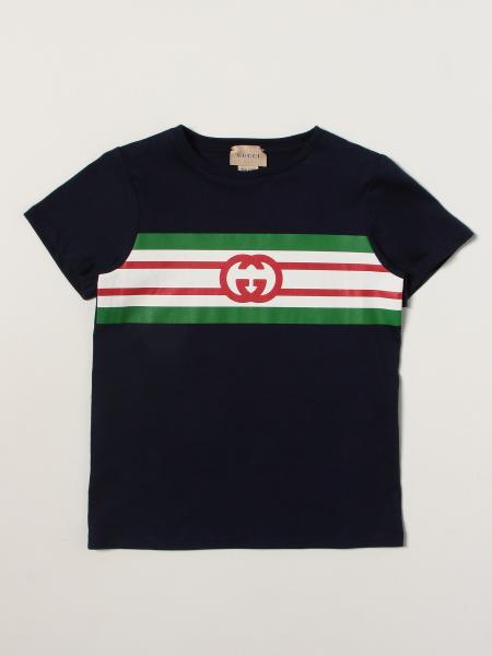 Gucci bambino: T-shirt Gucci in cotone con logo GG