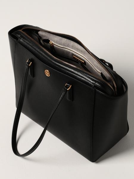 Tory Burch Black Saffiano Leather Robinson Double Zip Tote Tory Burch