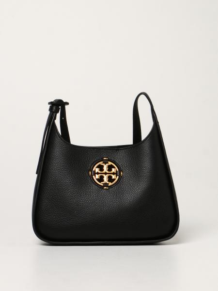 TORY BURCH: Miller bag in grained leather with logo - Black | Tory Burch  crossbody bags 82982 online on 