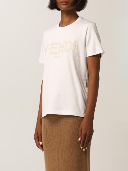 FENDI: T-shirt women | T-Shirt Fendi Women White | T-Shirt Fendi 