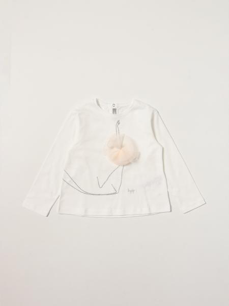 Il Gufo T-shirt in cotton with tulle application