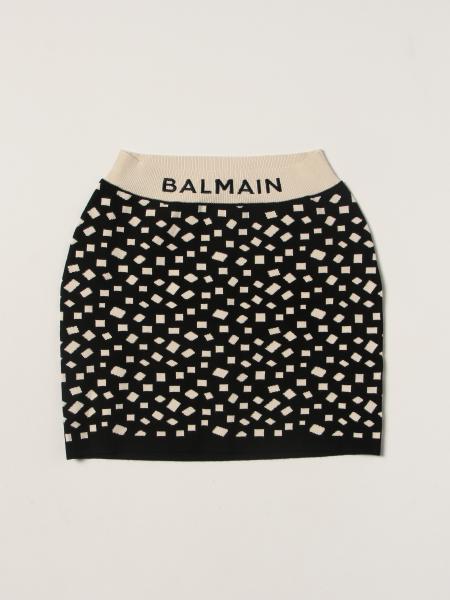 Balmain stretch patterned skirt