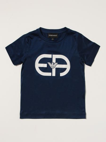T-shirt bambino Emporio Armani in jersey di cotone con logo
