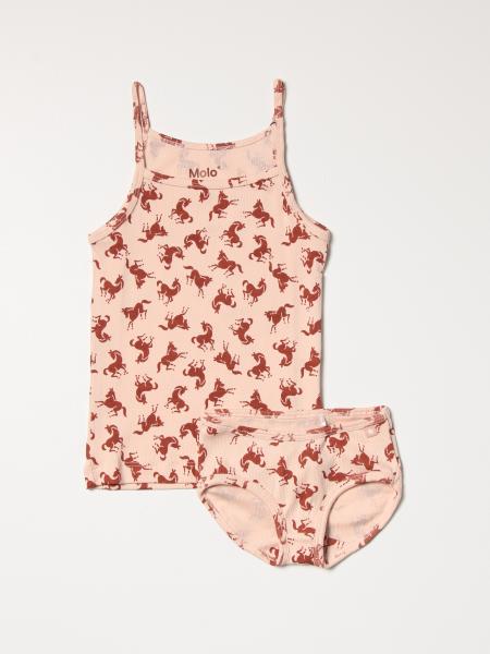 Set canotta + slip Molo in cotone biologico con stampa cavallo all over