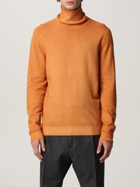 MALO: sweater for man - Orange | Malo sweater UXC103F2K11 online on