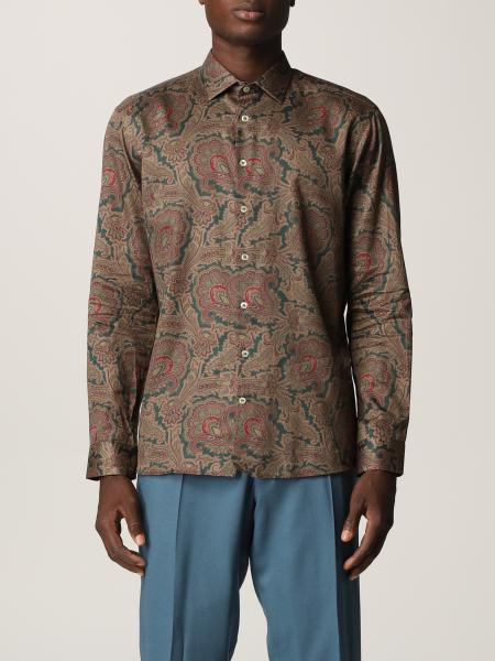 Etro men: Etro shirt in cotton with paisley print