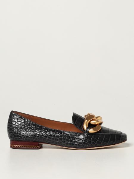 TORY BURCH: loafers in crocodile print leather - Grey | Tory Burch loafers  85615 online on 