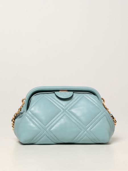 TORY BURCH: Fleming bag in quilted leather - Blue | Tory Burch ...