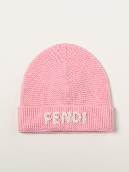 Fendi kids: Fendi beanie hat with logo