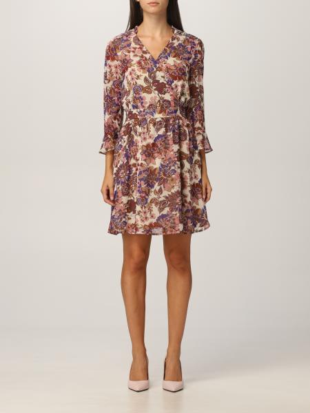 LIU JO: floral dress - Beige | Liu Jo dress WF1115T4050 online on ...