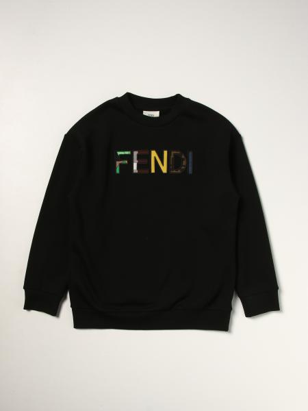 FENDI: sweater for boys - Black | Fendi sweater JUH029 AG18 online on ...