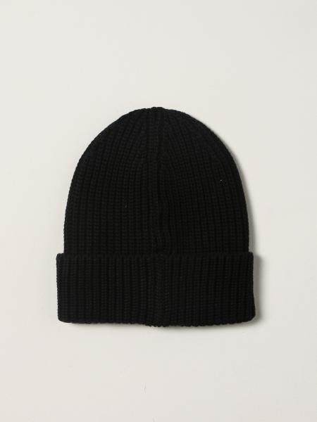 CALVIN KLEIN: ribbed beanie hat - Black 
