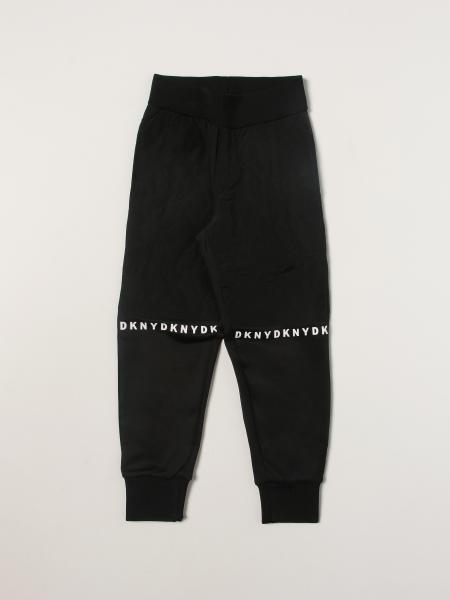 DKNY: jogging pants with logo - Black | Dkny pants D24744 online at ...