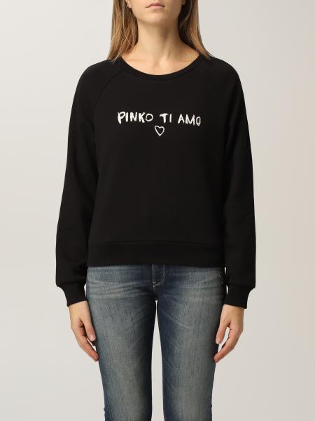 Pinko cotton sweatshirt with embroidered logo
