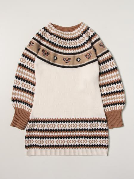 Burberry dress in wool and cashmere with Fair Isle motif