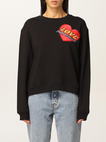 Love Moschino cotton sweatshirt with patch