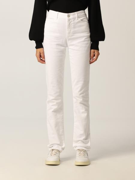Mart Triatleet meer en meer EMPORIO ARMANI: jeans with logo - White | Emporio Armani jeans 8N2J18 2N9KZ  online on GIGLIO.COM