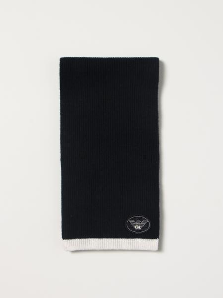 Emporio Armani scarf in virgin wool with logo