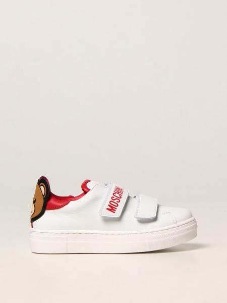 Moschino Kid sneakers in leather with Teddy