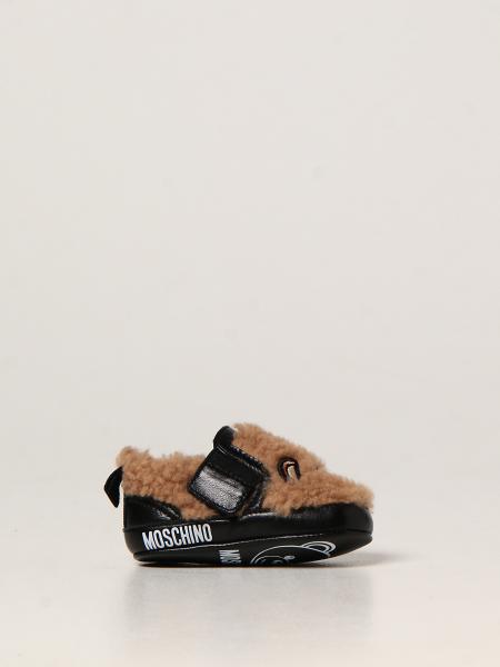 Moschino Baby leather shoes with Teddy