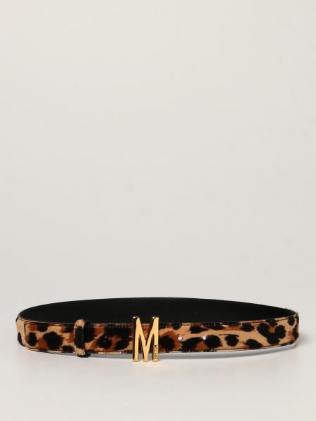 Moschino women's accessories: Moschino Couture belt in animalier pony skin