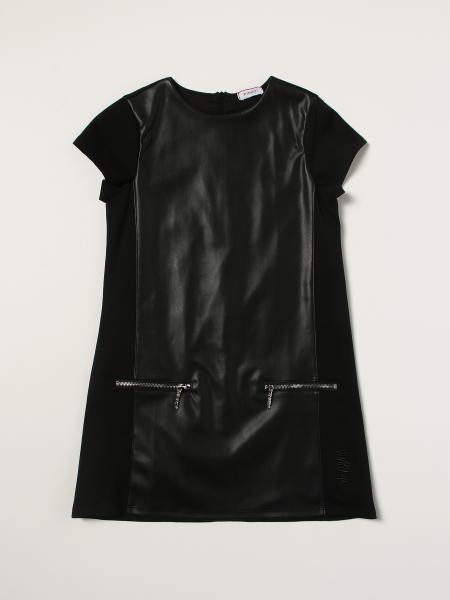 Pinko kids: Pinko dress in synthetic leather and cotton