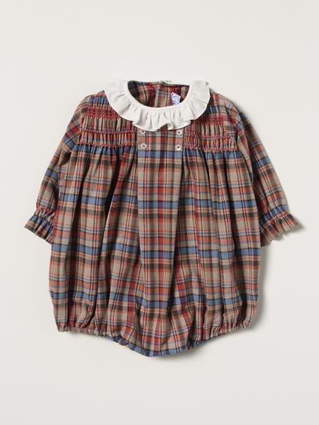 Siola toddler clothing: Siola short onesie in tartan cotton