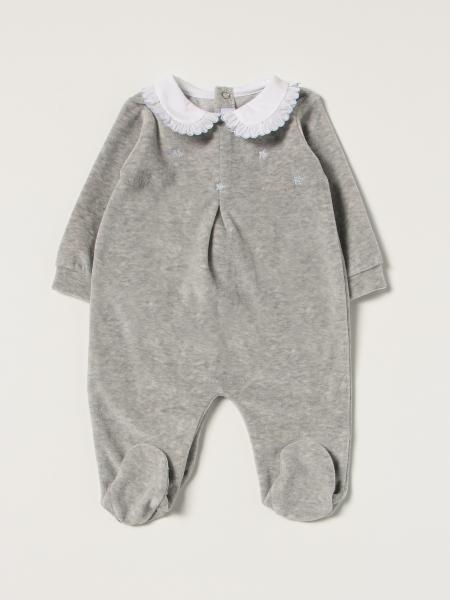 Siola toddler clothing: Siola footed jumpsuit in cotton with embroidered stars