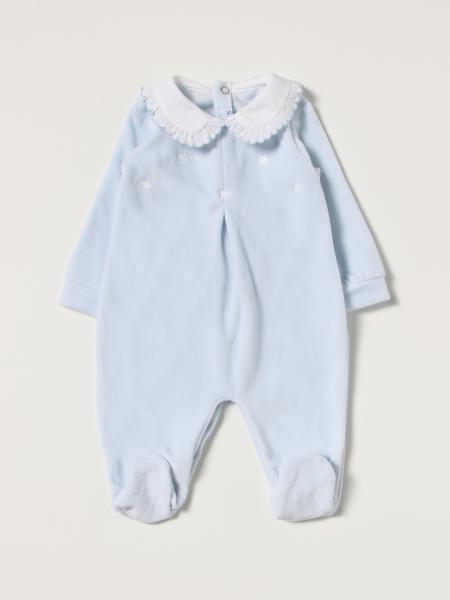 Siola toddler clothing: Siola footed jumpsuit in cotton with embroidered stars