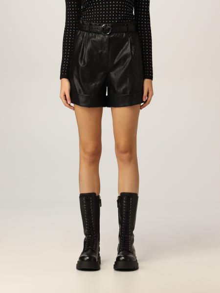 Pinko shorts in synthetic leather