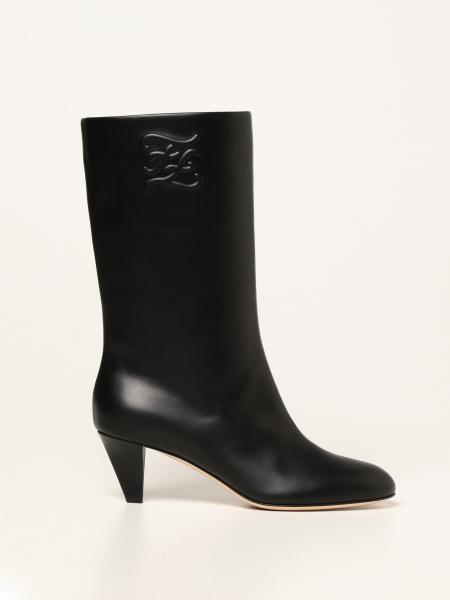 Fendi Karligraphy boots in leather