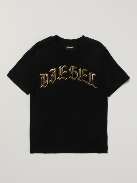 Diesel cotton t-shirt with laminated logo
