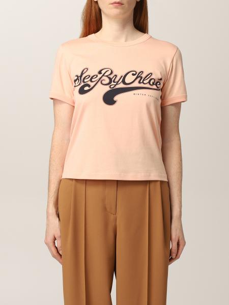 See By Chloé: T-shirt See By Chloé in cotone con logo